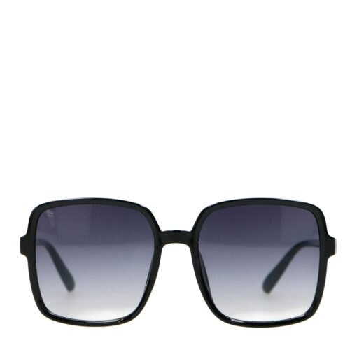 Zwarte vierkante zonnebril (Maat Onesize)